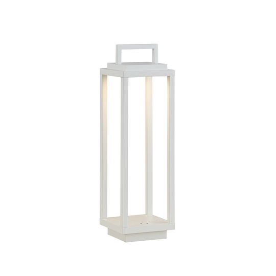 Lucande Mirina -LED-ulkolyhty, USB, valkoinen