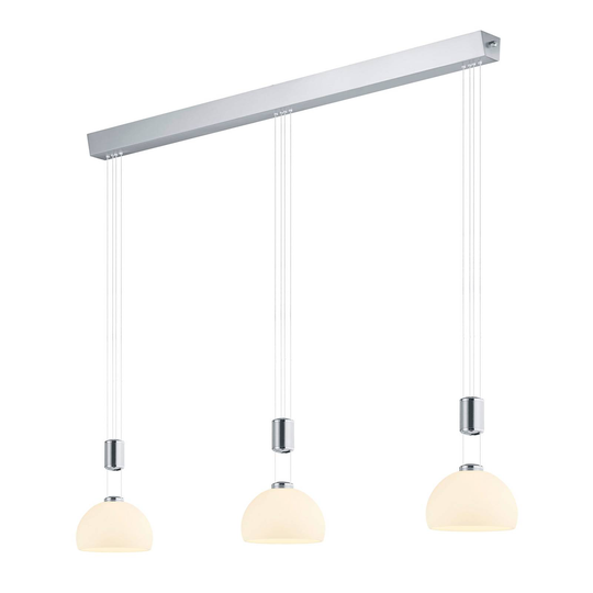 BANKAMP Meisterwerke -riippulamppu 3-lamp. nikkeli