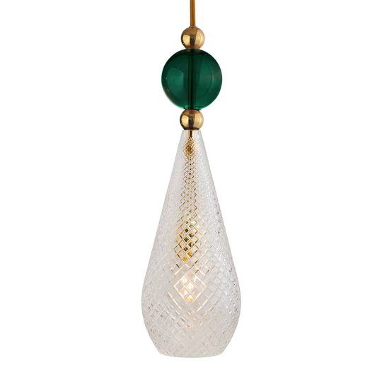 EBB & FLOW Smykke L gold crystal check vihreä