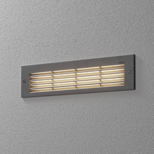 BEGA 33019 LED-seinäuppovalo 3000K hopea 32 cm