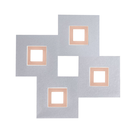GROSSMANN Karree 4 valoa 50x50cm alumiini, kupari
