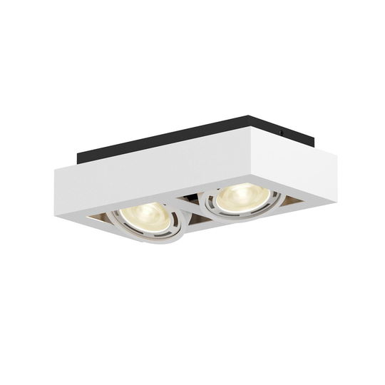 LED-kattospotti Ronka, GU10, 2-lamppuinen, valk.