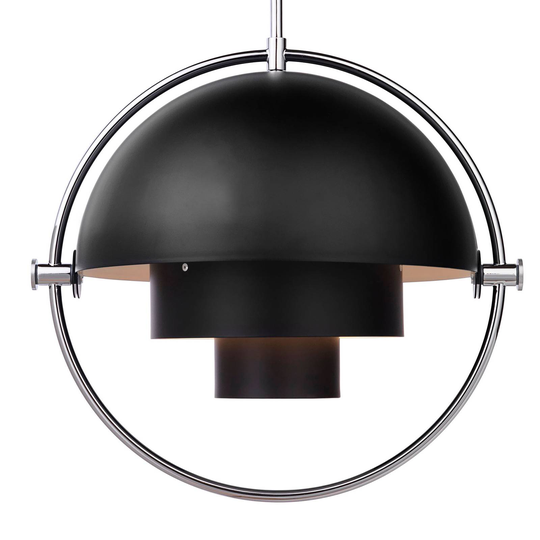 GUBI Multi-Lite -riippuvalo 32 cm kromi/musta