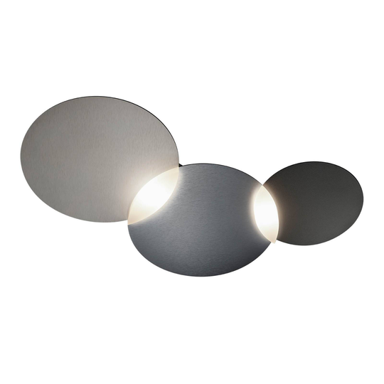 GROSSMANN Circ -LED-kattolamppu, grafiitti/hopea