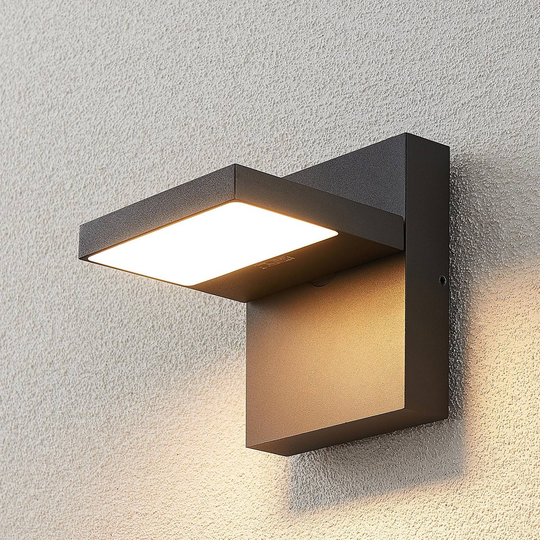LED-ulkoseinävalaisin Silvan, tummanharmaa
