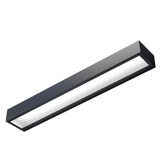 LED-seinävalo Mera, leveys 40 cm, musta 3 000 K