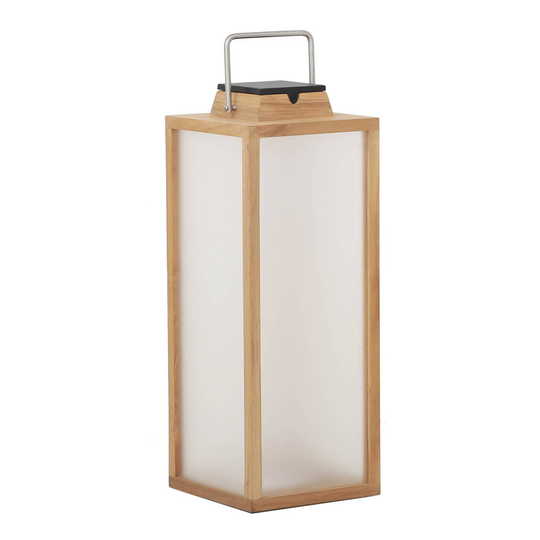 Aurinkokäyttöinen LED-lyhty Tradition tiikki 65 cm