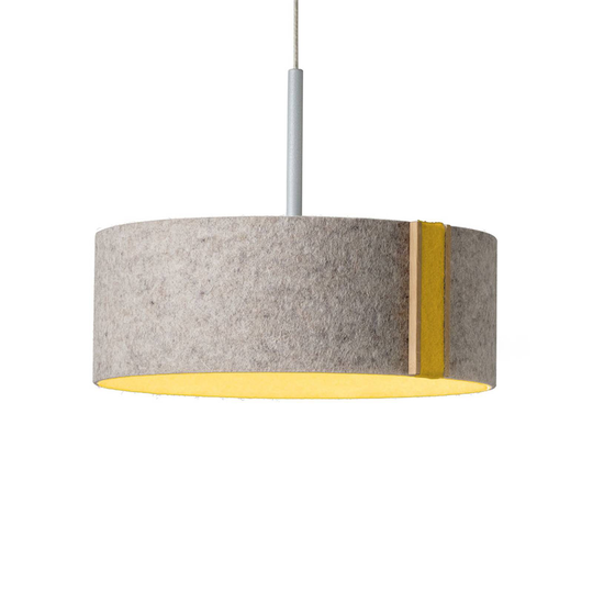 LED-riippuvalaisin LARAfelt S, Ø20cm, harmaa/curry