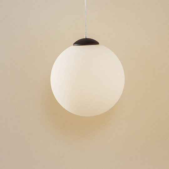 Riippuvalo Ball, opaalilasi, kromi, Ø 40 cm