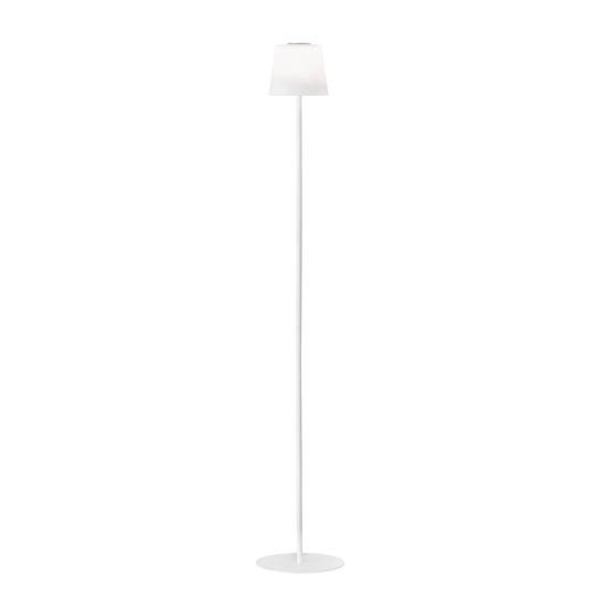 LED-lattiavalo Genk, akku ja himmennin, valkoinen