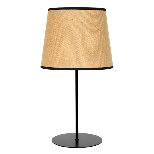 Pöytälamppu Jute&black, ruskea, korkeus 50 cm