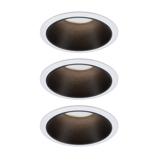 Paulmann Cole LED-Spotlight, musta-valkoinen 3 kpl