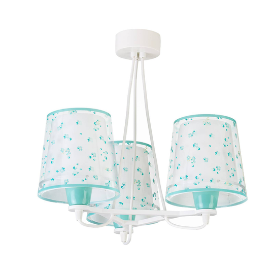 Lasten riippuvalo Dream Flowers, 3 lamppua, vihreä
