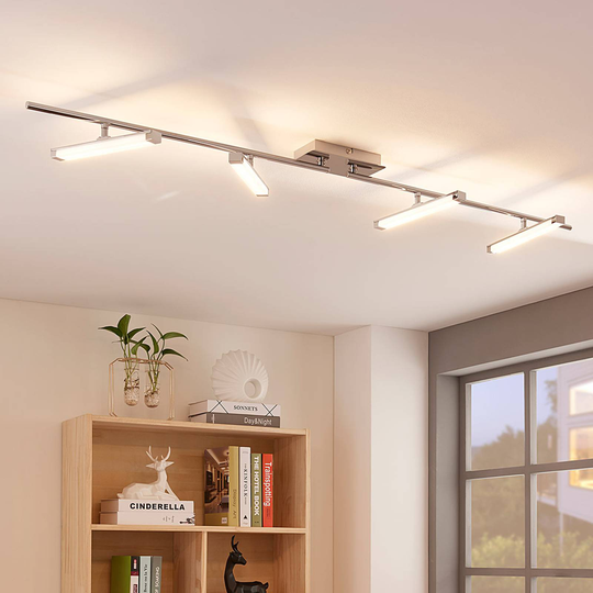 Pilou – 4-lamppuinen LED-kattovalaisin, himmennet.
