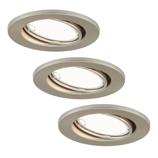 LED-uppovalaisimet 7221-032 Fit 3 kpl, nikkeli