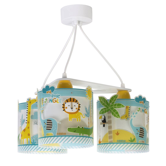 Lastenhuoneen riippuvalo Little Jungle, 3-lamp.