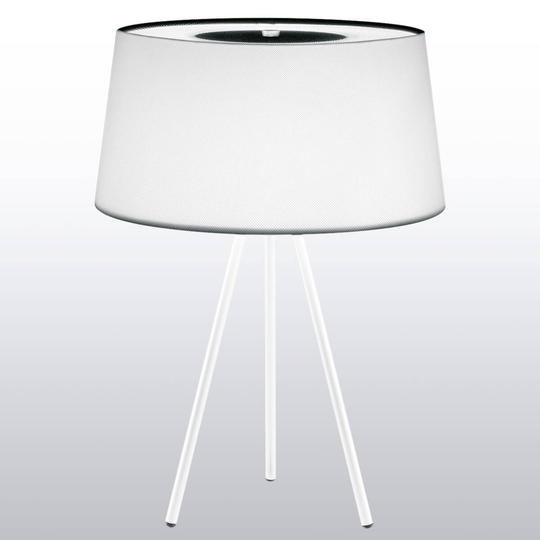 Laadukas pöytävalaisin Tripod valk. / valk. runko