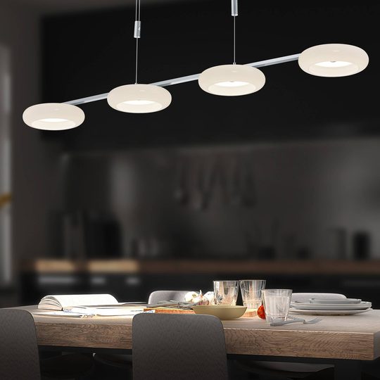 BANKAMP Centa riippuvalaisin 4-lamp. nikkeli