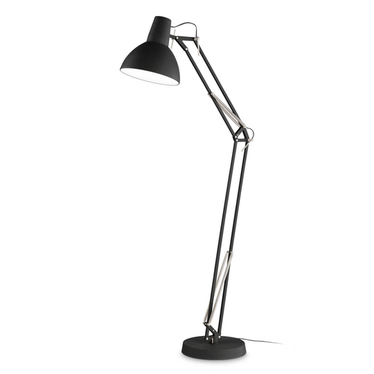 Ideal Lux Wally -lattiavalo säätövarrella, musta