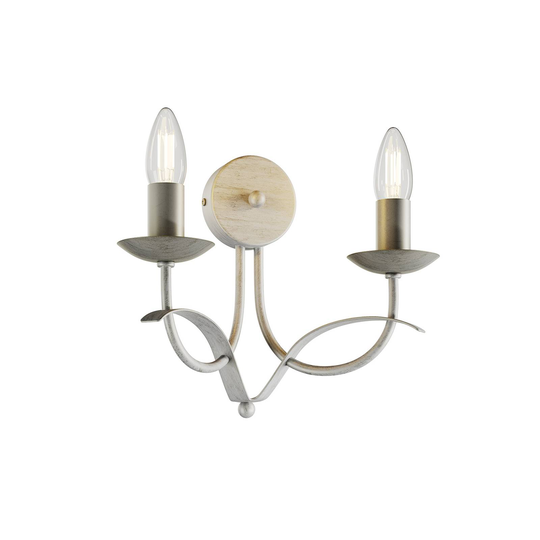 Lindby Amonja -seinälamppu, 2-lamp., valkoinen