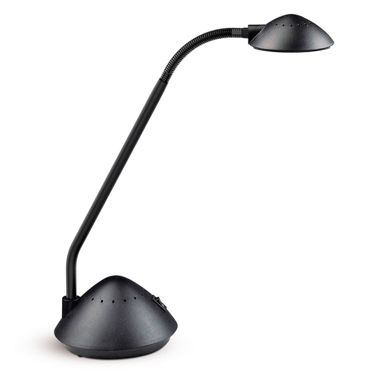 MAULarc-LED-pöytälamppu joustovarrella, musta