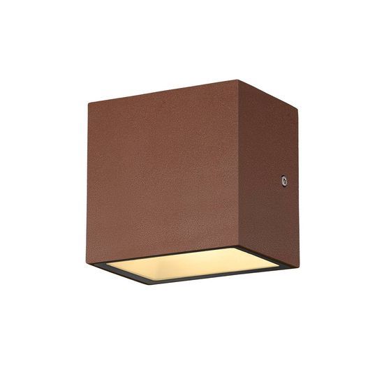 SLV Sitra Single -LED-ulkoseinävalo down, ruoste
