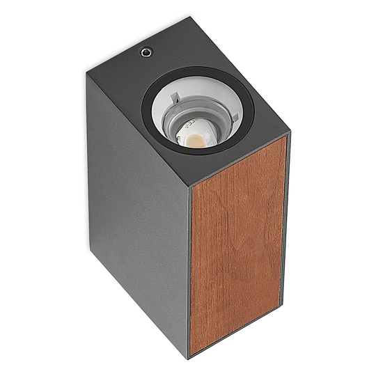 Lucande Cimala -LED-seinälamppu, neliö, K 14,4cm