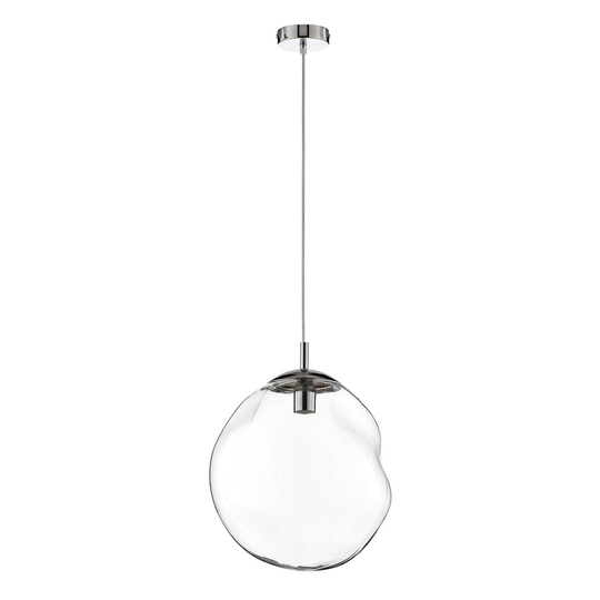 Riippuvalaisin Sol lasia Ø 35 cm, kromi/läpinäkyvä