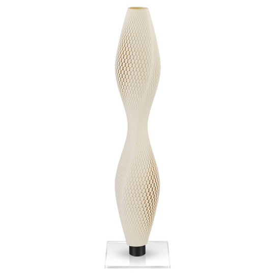 LED-lattiavalo Flechtwerk Lava, 75 cm, beige