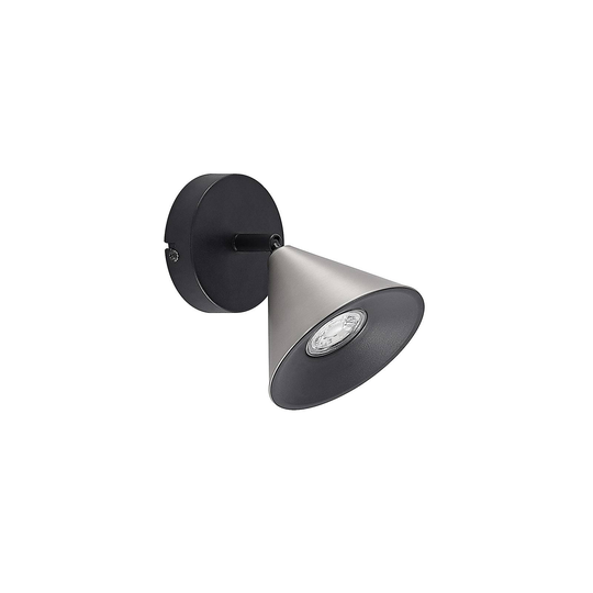 Lucande Kartio -kattovalaisin, 1-lamp., nikkeli