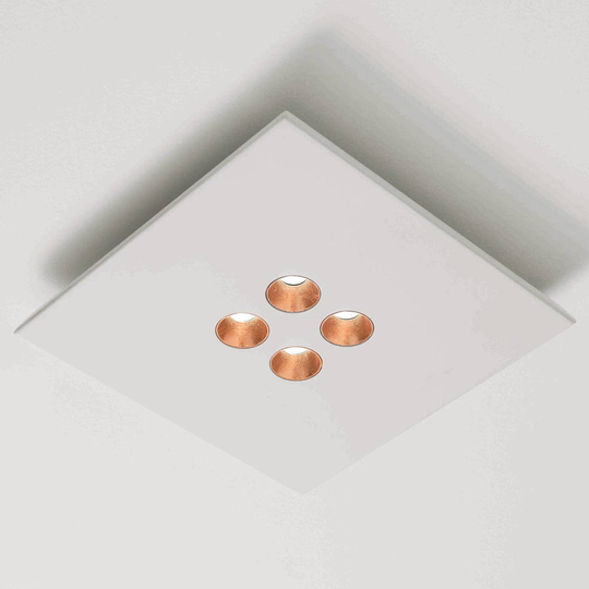 ICONE Confort -LED-kattovalaisin, valkoinen-kupari