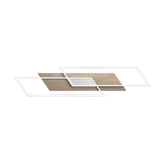 LED-kattovalaisin Panama XL, kalkittu tammi