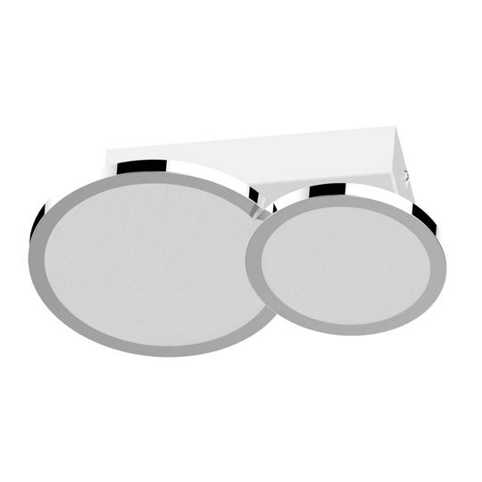 Lightme-LED-kattovalaisin Aqua, 2-lamppuinen, CCT