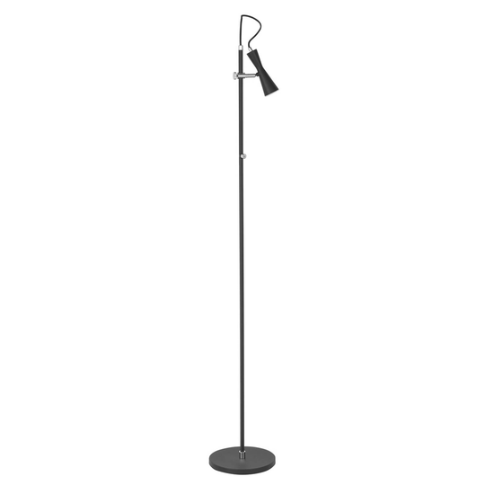 Tyylikäs LED-lattiavalaisin Move, musta