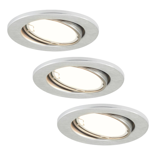 LED-uppovalaisimet 7221-039 Fit 3 kpl, nikkeli