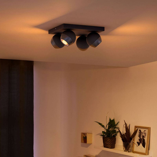 Philips Hue Buckram 4-lamppuinen, musta