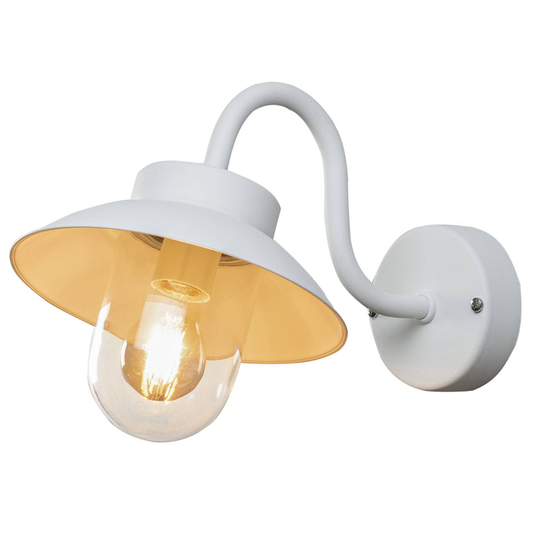 Ulkoseinävalaisin Vega Mini, leveys 22cm valkoinen