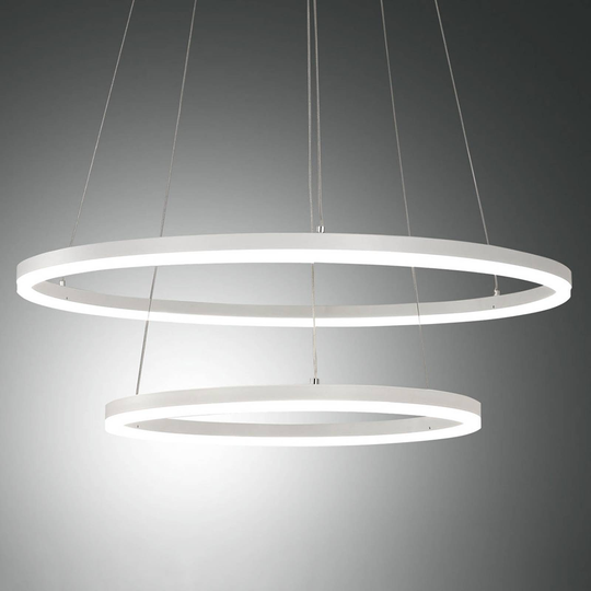 LED-riippuvalaisin Giotto, 2-lamppuinen, valkoinen