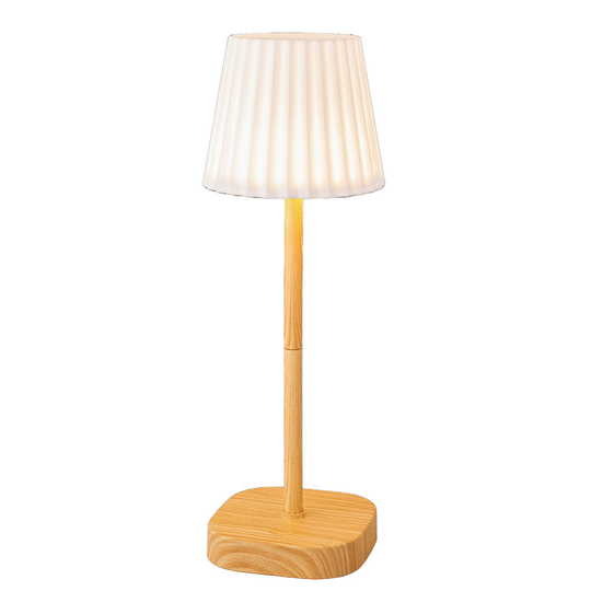 LED-pöytälamppu 897976, puu, akku