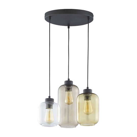 Riippuvalaisin Marco Brown, 3-lamp., kirkas/ruskea