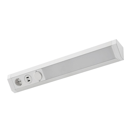 Arcchio Ekam-LED-kaapinalusvalaisin USB, valkoinen