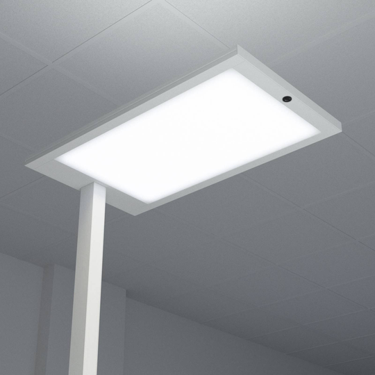 Toimiston LED-lattiavalo Almira, hopea