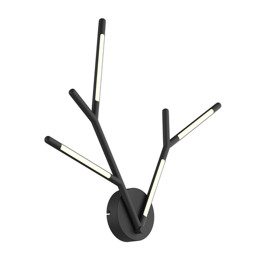Lucande Cuerno -LED-seinävalaisin musta-valkoinen
