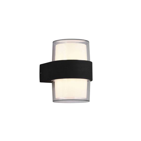 LED-ulkoseinävalaisin Molina, pyöreä, antrasiitti