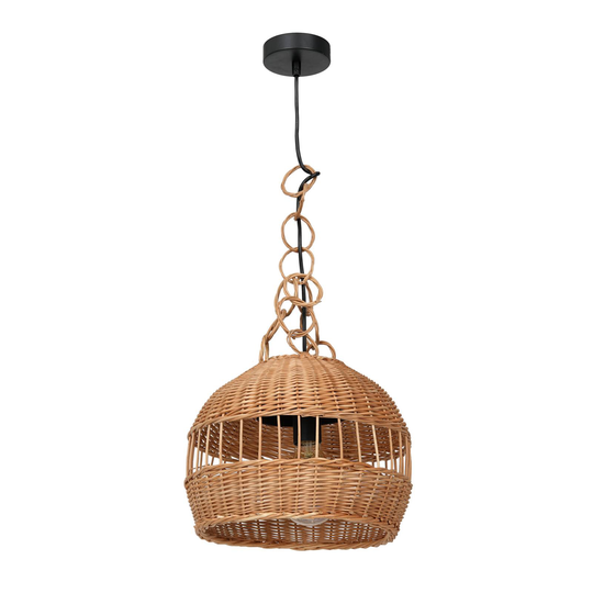 Vimini-riippuvalo, ruskean pajuvarjostimen Ø 29 cm