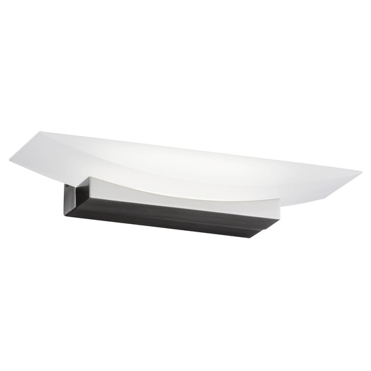 LED-seinävalaisin Bowl TW, leveys 30 cm, nikkeli
