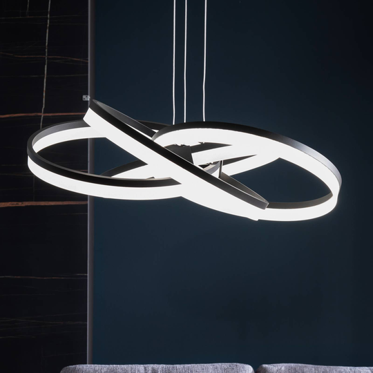 Schöner Wohnen Loop -LED-riippuvalo CCT, musta