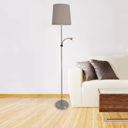 Lara-tekstiililattiavalo LED-lukulampulla