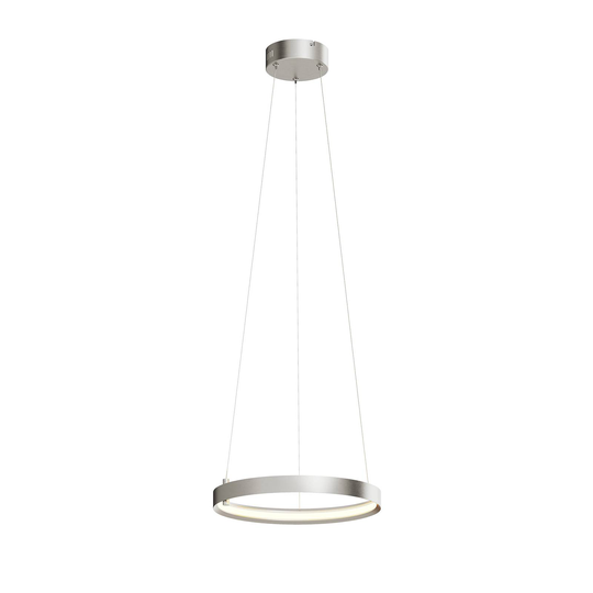 Lucande Naylia -LED-riippuvalo nikkeliä, Ø 40 cm