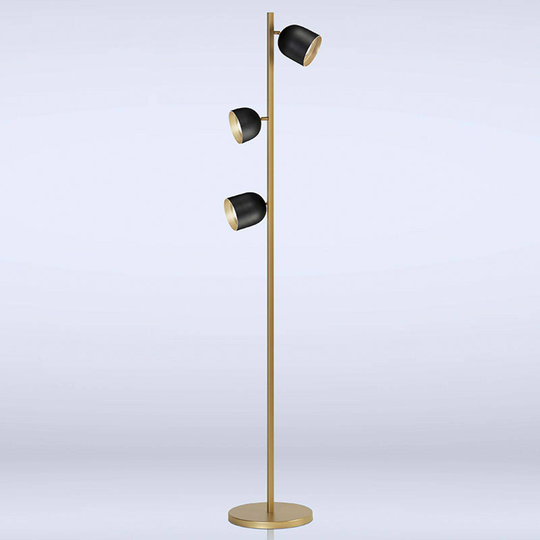 LED-lattiavalo Dome, musta